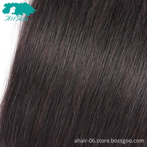 Allrun Wholesale Mink Virgin Hair Brazilian 4 X 4 Lace Frontal Virgin Wavy Russian Hair